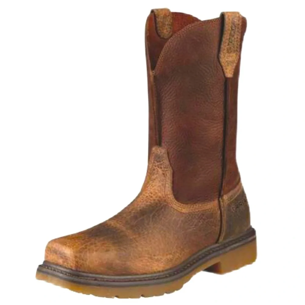 Ariat 12D Rambler Western Cowboy Work Boots Tread Earth Brown Steel Toe EUC Best - Picture 7 of 11